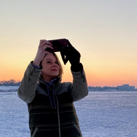 Jessica enjoying Lake Erie in Cleveland Photo