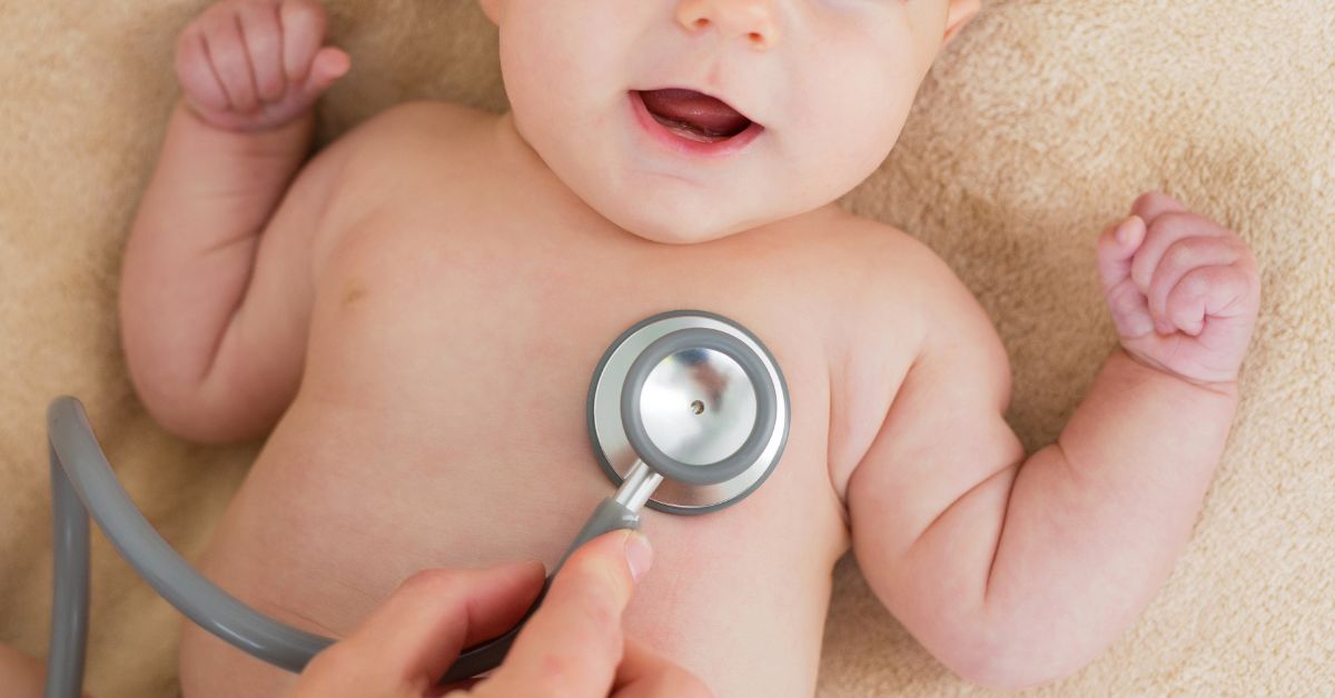 stethoscope on baby