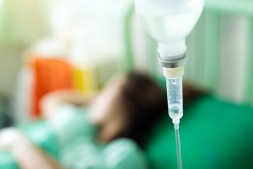 IV drip for patient with infection