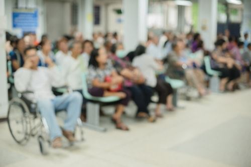 Blurred Photo of Crowded Waiting Room