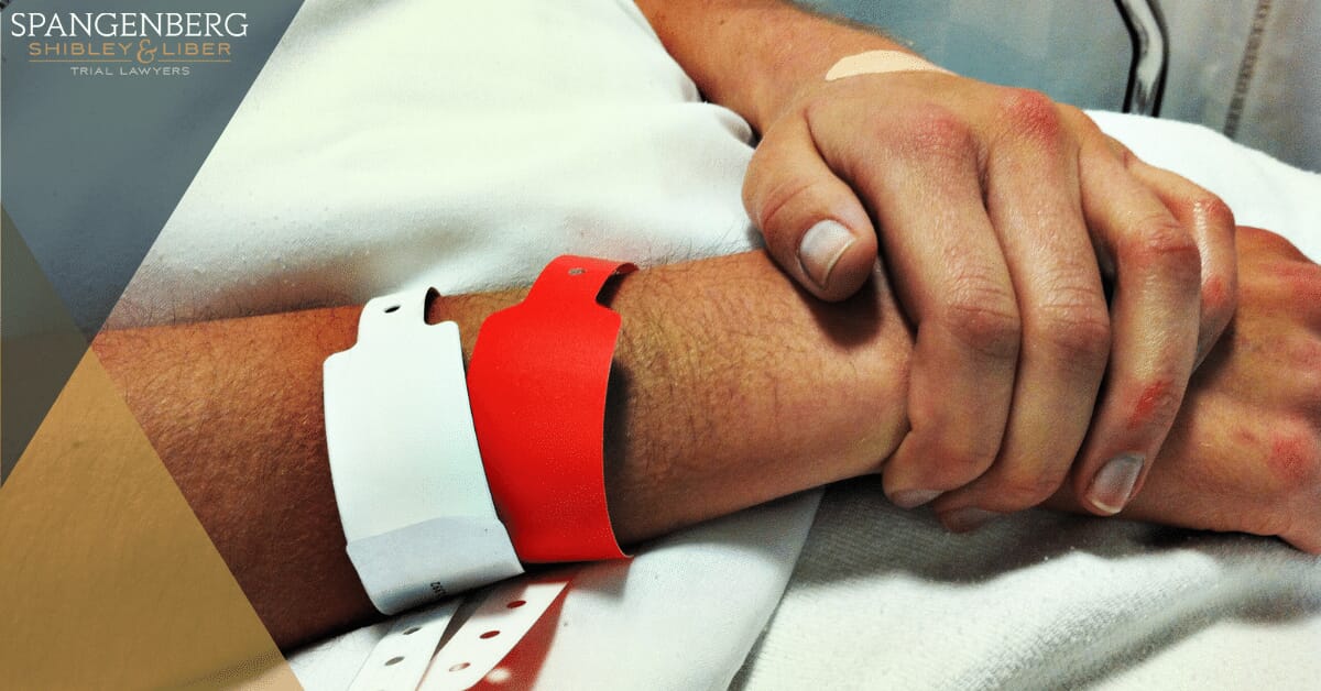 patient in a hospital bed