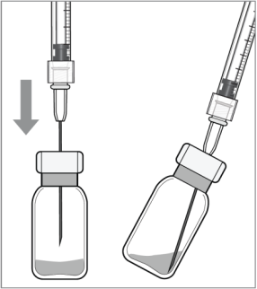Diagram of How to Fill Syringe With Liquid