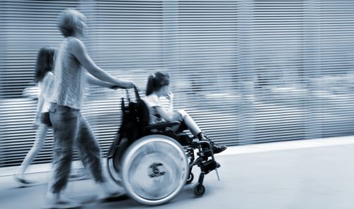 woman in wheelchair